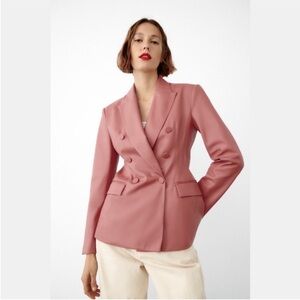 ZARA FAUX LEATHER BLAZER size S